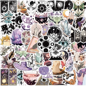 Witch Magic Occult Stickers Waterproof PVC Gothic Tarot Crystal Decals For Laptop Luggage Guitar DIY Creative Decoration