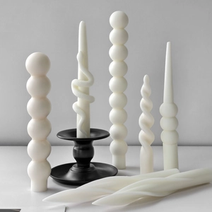 European style spiral and bubble scented candle silicone mold set for DIY handmade candles