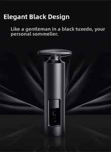 Macro detail of manual corkscrew with matte black finish and clear spiral window