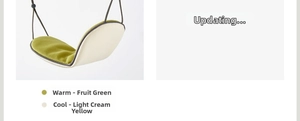 Dual-sided eye mask with green warm-feeling fabric and yellow cooling-touch material
