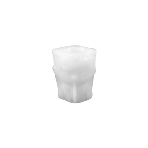 White silicone mold for DIY flower pot with detailed little boy resin sculpture relief