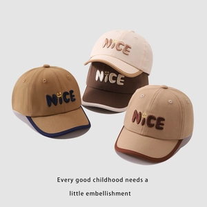 Cappellini da baseball per bambini in cotone con ricamo NICE in quattro varianti bicolore