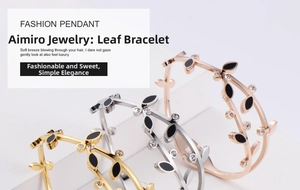 Detailed comparison of leaf-shaped open bangles in gold, silver and rose gold finish