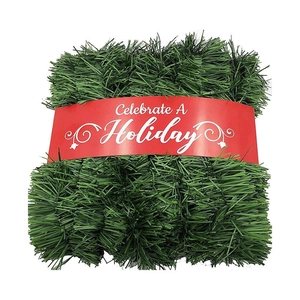 50ft artificial dark green Christmas garland for festive holiday party home decorations