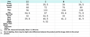 Tableau des tailles détaillé pour ensemble blazer et short avec mesures précises en CM