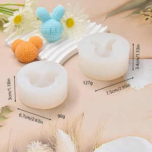 Cartoon rabbit silicone fondant mold for DIY baking and handmade scented candles