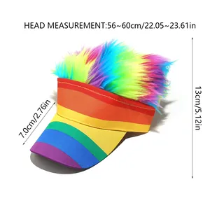 Guide des tailles pour casquette arc-en-ciel avec mesures du tour de tête et de la visière