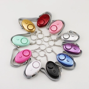 High Decibel Personal Safety Alarm Keychain With LED Flashlight Emergency Self Defense Siren Plastic For Women Kids