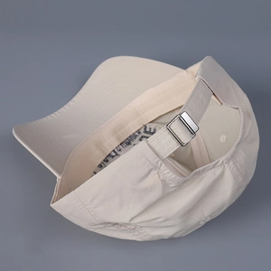 Quick-dry nylon baseball cap with adjustable metal buckle and wide brim design