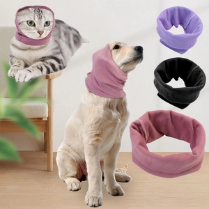 Pet Grooming Snood Ear Muffs For Dogs And Cats Noise Reduction Calming Hood Cationic Polyester Spandex Elastic Soft Wrap