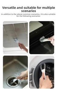 Detail of U-shaped cleaning brush used for air vents, oven gaps and sink drains