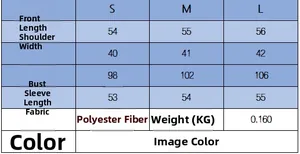 Tableau des tailles détaillé pour le pull en tricot pour femmes avec mesures précises
