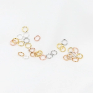 DIY jewelry connectors in gold, silver, and rose gold finishes for necklace making