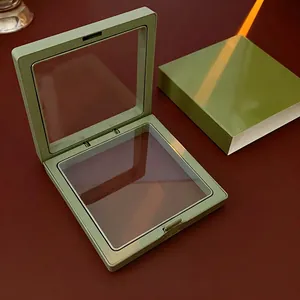 Portable Square PE Film Suspension Jewelry Box Transparent Floating Display Case Dustproof Anti-Oxidation Storage Case
