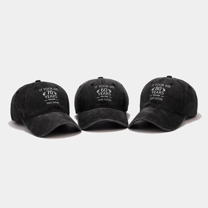 Casquette De Baseball En Coton Lavé Vintage Distressed Dad Hat Ajustable Cadeau D'anniversaire Unisexe