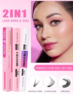 Double-ended lash bond and seal with biotin and vitamin E for professional eyelash DIY