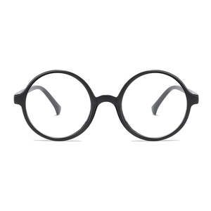 Classic round black frames for children with a trendy retro aesthetic and smooth finish