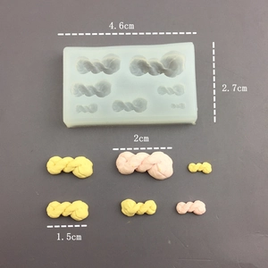 Detailed macro view of silicone mold for DIY resin twists with precise metric dimensions