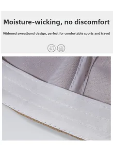 Detail of moisture-wicking sweatband and breathable mesh fabric on a baseball cap