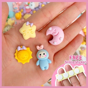 3D Cartoon resin charms in pastel colors for DIY water bottles and phone cases