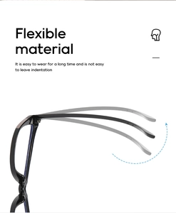 Detail showing flexible black eyeglass frame material with high elasticity and bending feature