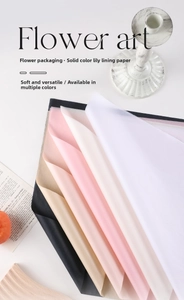 Detailed stack of multi-color semi-transparent tissue paper for floral gift wrapping