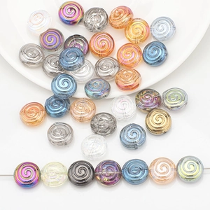 Colorful spiral glass beads for DIY jewelry making including necklaces and bracelets