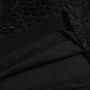 Macro shot of high-quality black lace mesh fabric showing intricate texture and stitching