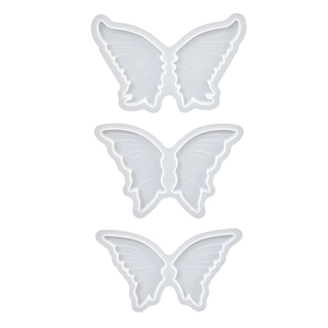 3-piece set of translucent butterfly silicone molds for DIY resin crafts and pendants