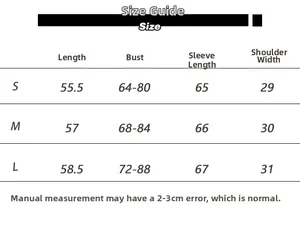 Detailed size chart for the slim fit knit sweater showing S, M, and L measurements