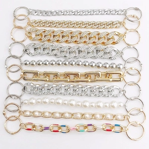 Acrylic Rhinestone Shoe Chain Charms Luxury Faux Artificial Pearl Detachable DIY Decoration For Clogs Clog Accessories For Women