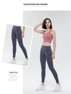 Dettaglio dei leggings yoga con inserti in mesh curvi e fascia a vita alta