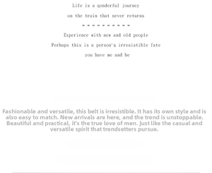 Fashionable minimalist kids' waist belt advertisement with stylish marketing typography