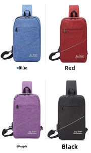 Vierfarbige, verschleißfeste Crossbody-Brusttaschen in Blau, Rot, Lila und Schwarz