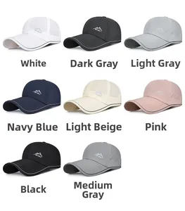 Multiple color options for breathable outdoor quick-dry caps with reflective edges