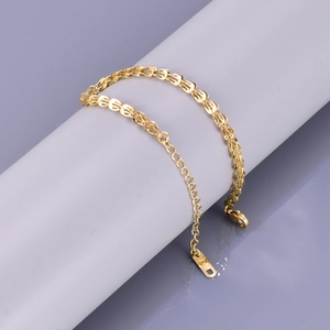 Elegant 18k gold plated phoenix tail chain bracelet for women with lobster clasp and extender