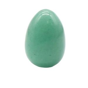 Green natural moss agate gemstone egg-shaped stone in 30mm for Easter decoration