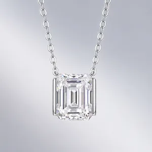 S925 Sterling Silver Moissanite Marquise Pendant Necklace For Women Minimalist Fashion Marquise Cut Necklace Jewelry Gift