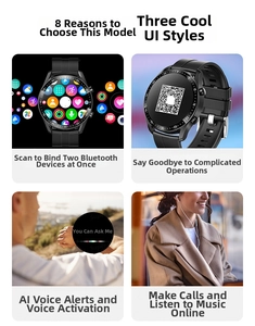 Grenzüberschreitende Smartwatch mit Bluetooth-Anruf, Sportmodi und KI-Sprachassistent.