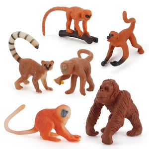Figurine Di Animali Primati Realistiche Scimmia Orangutan Lemure Miniatura Educativa In Plastica PVC Decorazione Bambini