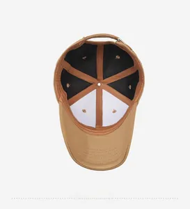 Détail intérieur d'une casquette de baseball en coton avec coutures renforcées