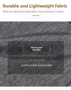 Close-up of gray high-density oxford fabric with scratch-resistant and durable texture