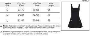Size chart for slim fit square neck dress with bust, waist, and length measurements