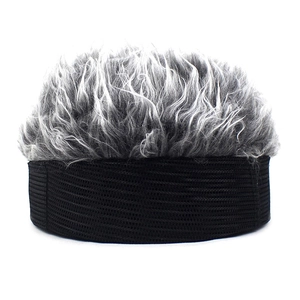 Funny Wig Hat Landlord Cap Baseball Hat With Synthetic Hair For Men Women Party Cosplay Spoof Novelty Headwear Accessory