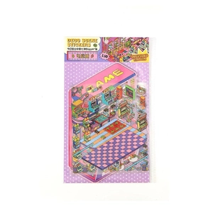 Bigger 2.5D pixel art arcade game center deco stickers for student stationery projects
