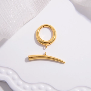 S925 sterling silver gold plated OT toggle clasp set for DIY jewelry making and necklaces
