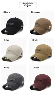 Distressed cotton baseball caps with FBKS embroidery in six vintage color options