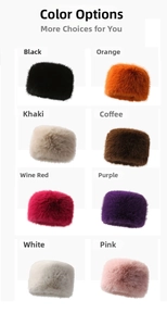 Winter faux fur warm trapper hat available in eight assorted vibrant colors