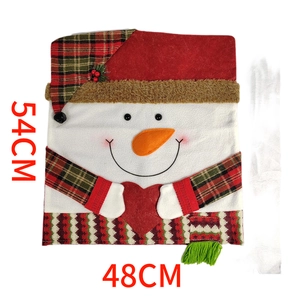 Coprisedia natalizio con pupazzo di neve, cappello rosso e cuore, misura 54x48cm
