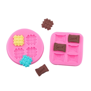 Silicone cookie and candy molds for chocolate waffles and sweets with 'Sweet' lettering